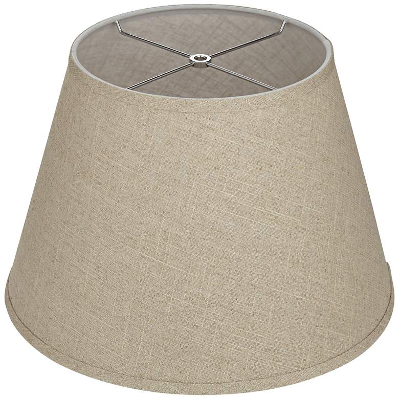 Image 4 Silver Linen Cone Lamp Shade 10x16x11 (Spider) more views