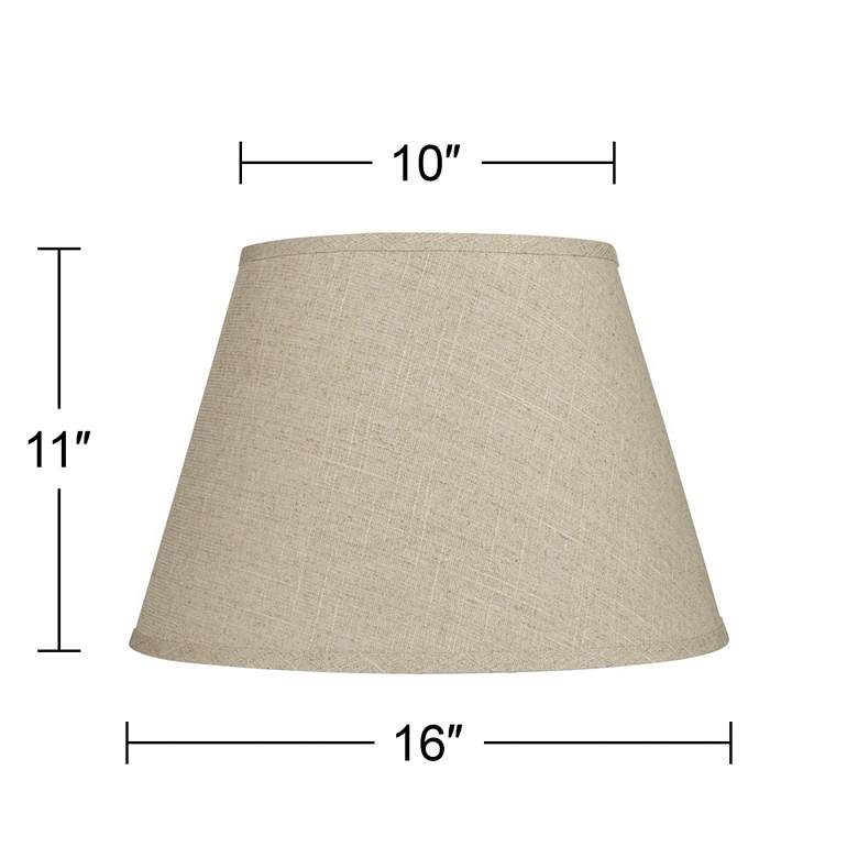 Image 7 Silver Linen Cone Lamp Shade 10x16x11 (Spider) more views