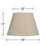 Silver Linen Cone Lamp Shade 10x16x11 (Spider)