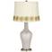 Silver Lining Metallic Anya Table Lamp with Flower Applique Trim