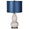 Silver Lining Metallic-Blue ZigZag Shade Double Gourd Lamp