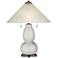 Silver Lining Metallic Fulton Table Lamp with Fluted Glass Shade