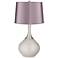 Silver Lining Metallic Mauve Shade Spencer Table Lamp
