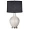 Silver Lining Metallic Patterned Gray Shade Ovo Table Lamp
