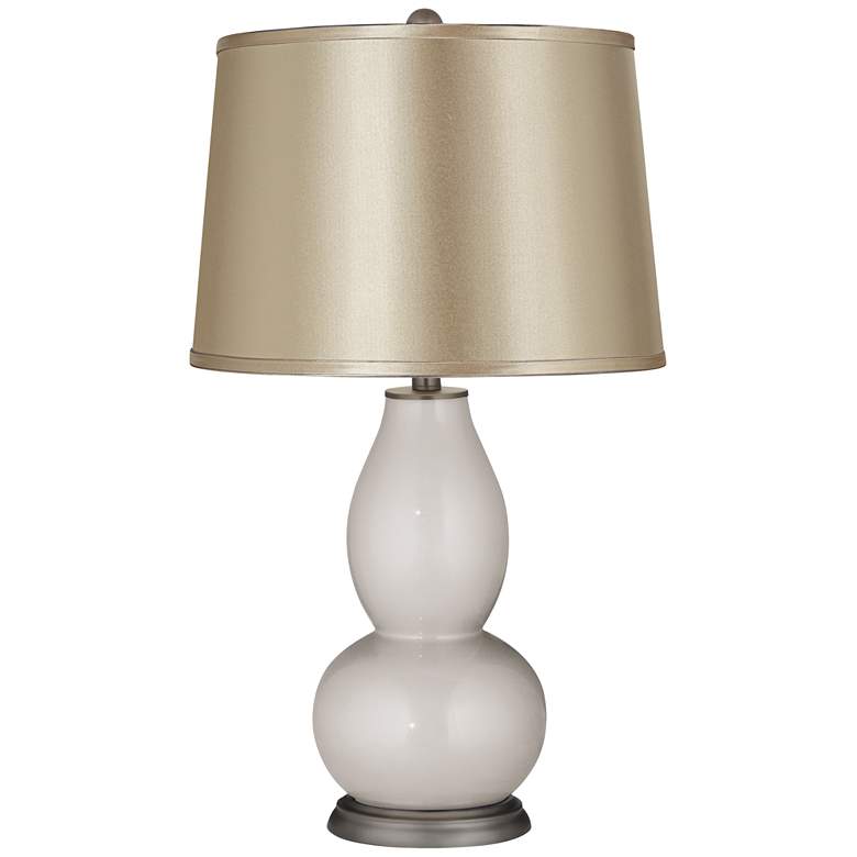 Image 1 Silver Lining Metallic Satin Champagne Shade Double Gourd Lamp