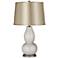 Silver Lining Metallic Satin Champagne Shade Double Gourd Lamp
