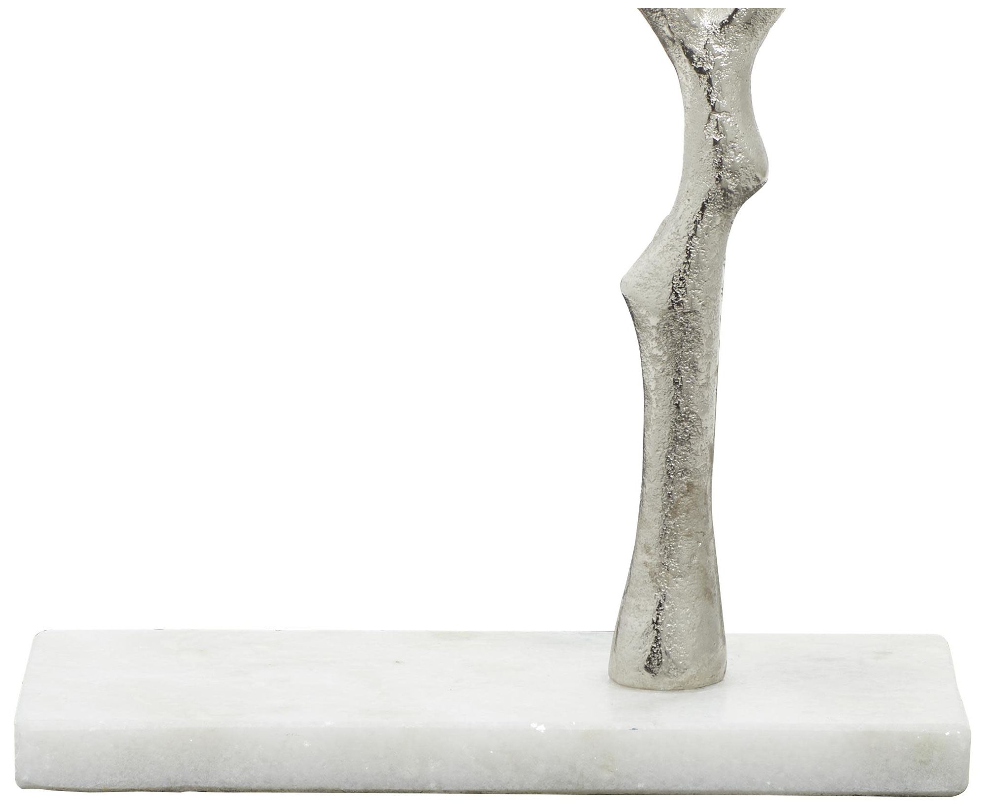 Image 3 Silver Marble Modern Jewelry Stand, 9" x 3" x 13" more views