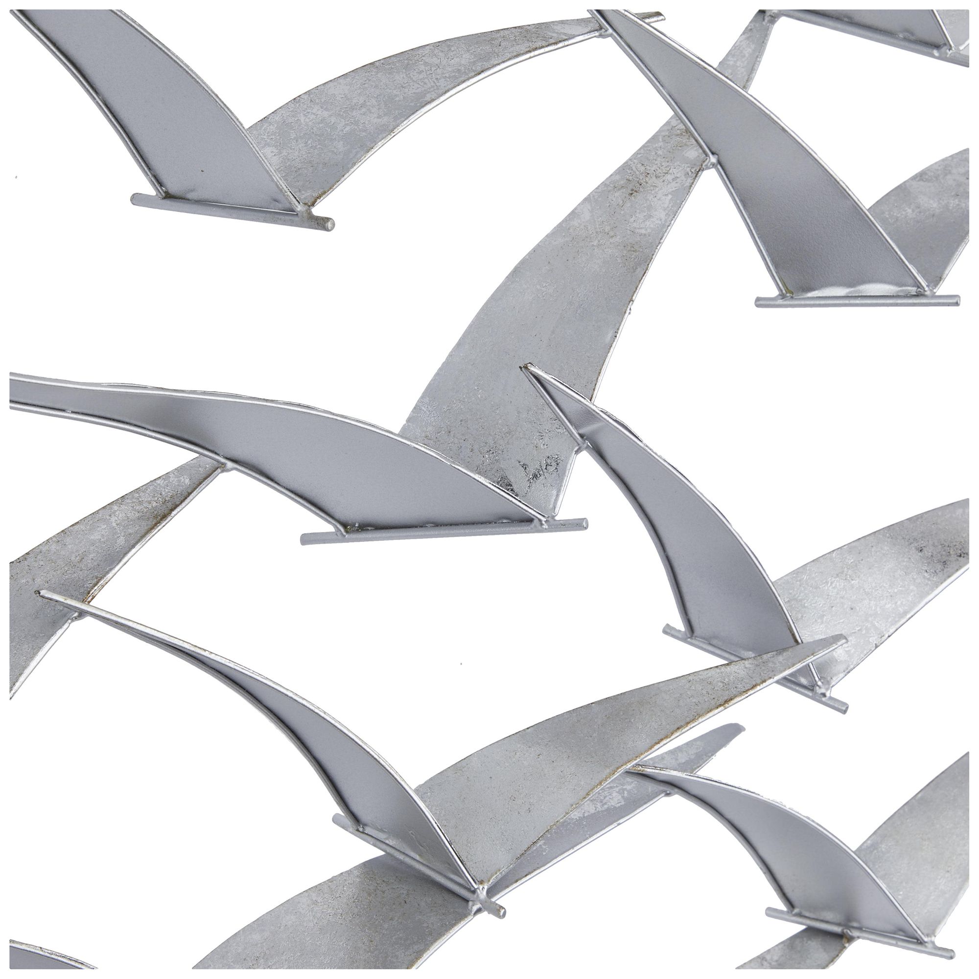 Image 3 Silver Metal Coastal Wall Decor, 48" x 3" x 25" more views