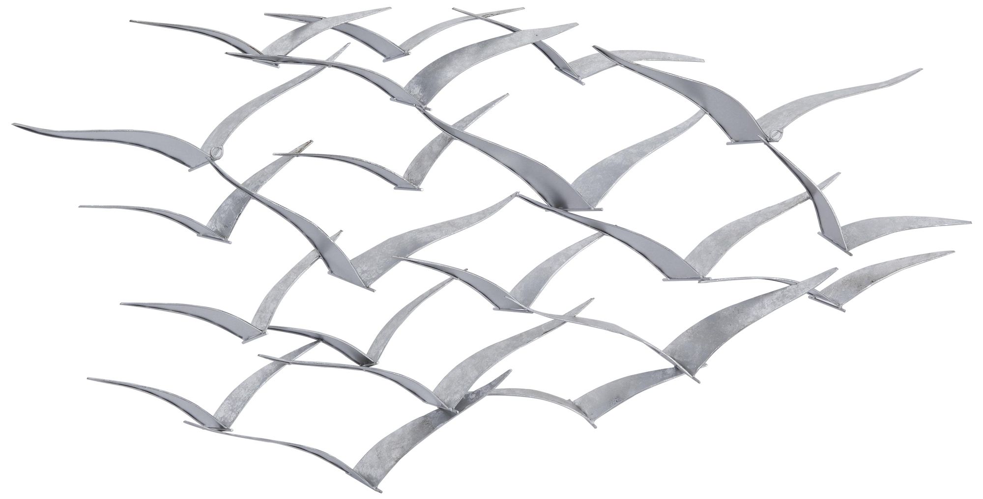 Image 4 Silver Metal Coastal Wall Decor, 48" x 3" x 25" more views