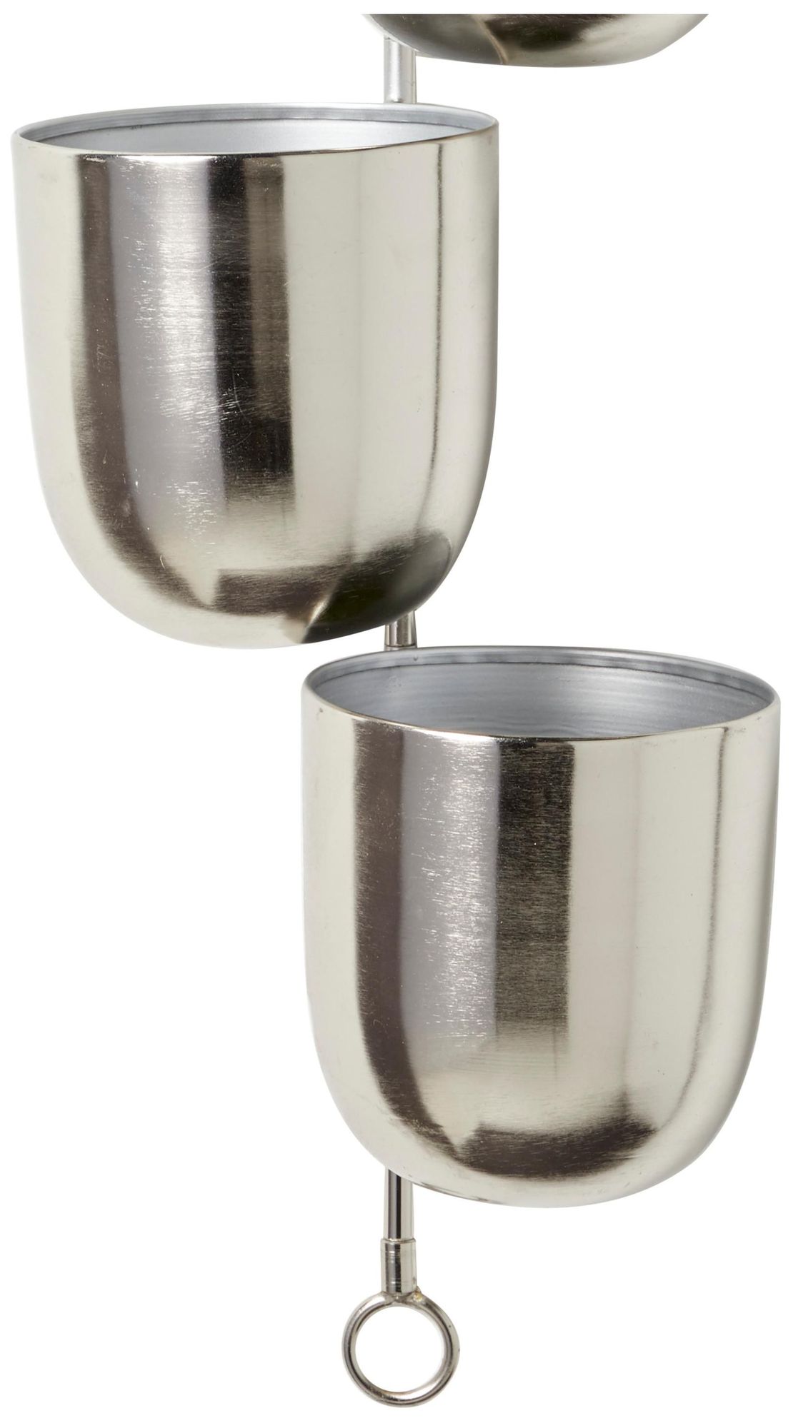 Image 3 Silver Metal Contemporary Planter, 12" x 12" x 25" more views