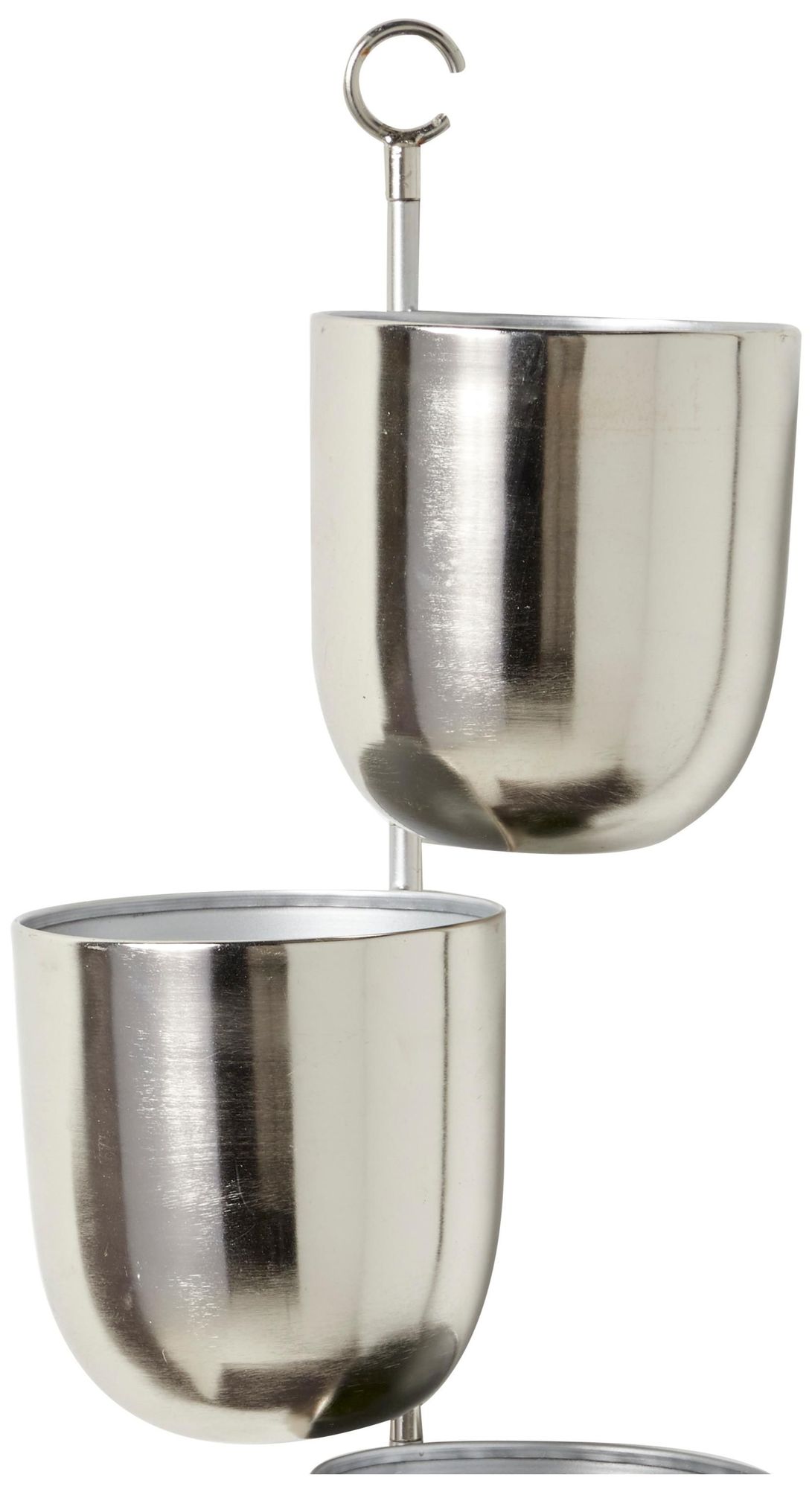 Image 4 Silver Metal Contemporary Planter, 12" x 12" x 25" more views