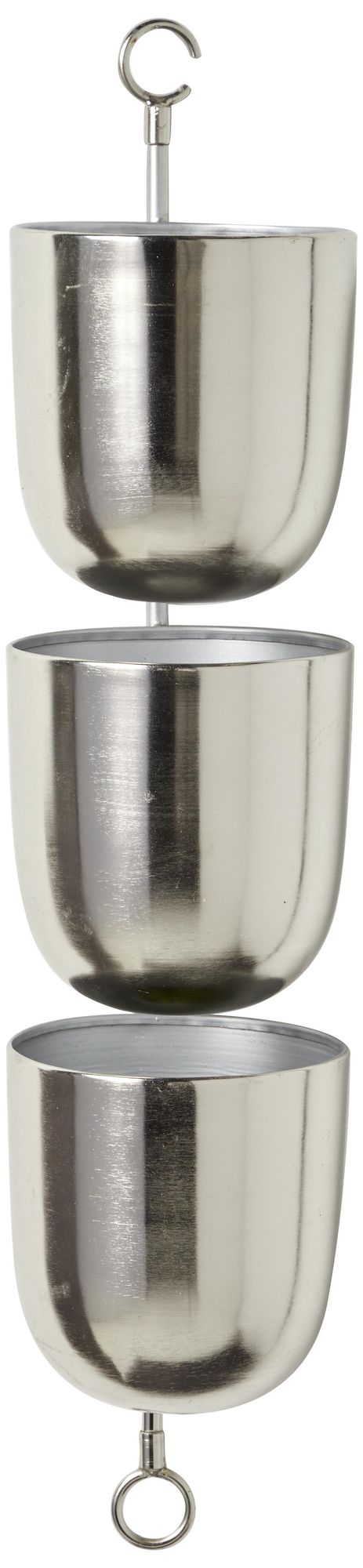 Silver Metal Contemporary Planter, 12" x 12" x 25"