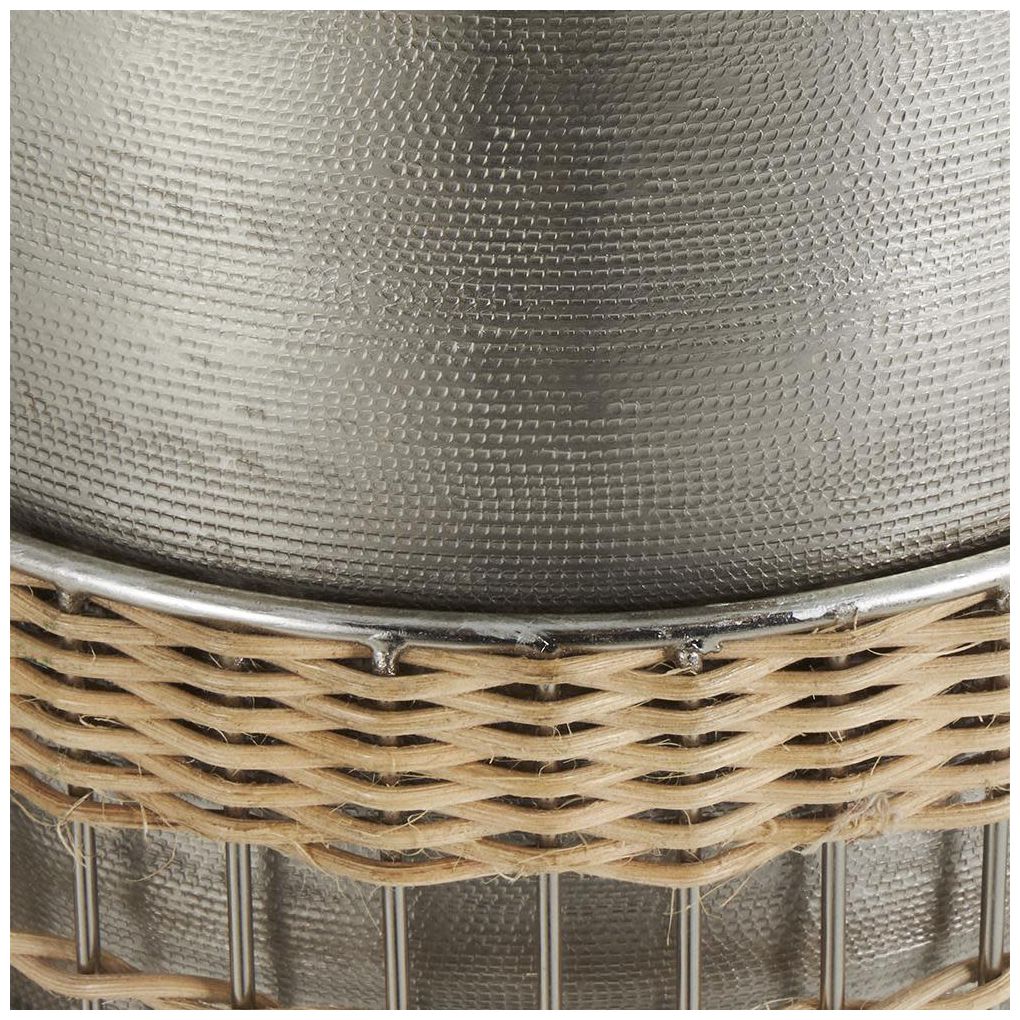 Image 7 Silver Metal Contemporary Planter, S/3 30", 23", 18"H more views