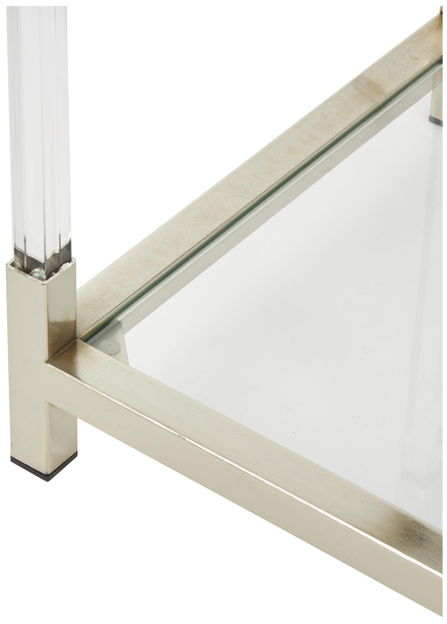 Thumbnail2 of Silver Metal Contemporary Shelving Unit, 22" x 16" x 70" more views