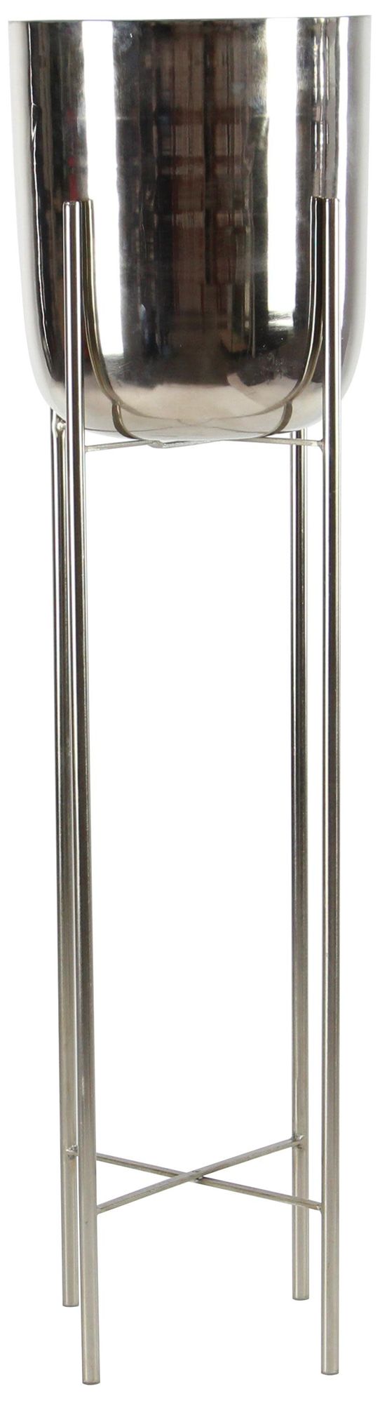 Image 4 Silver Metal Glam Planter, S/2 39", 46"H more views