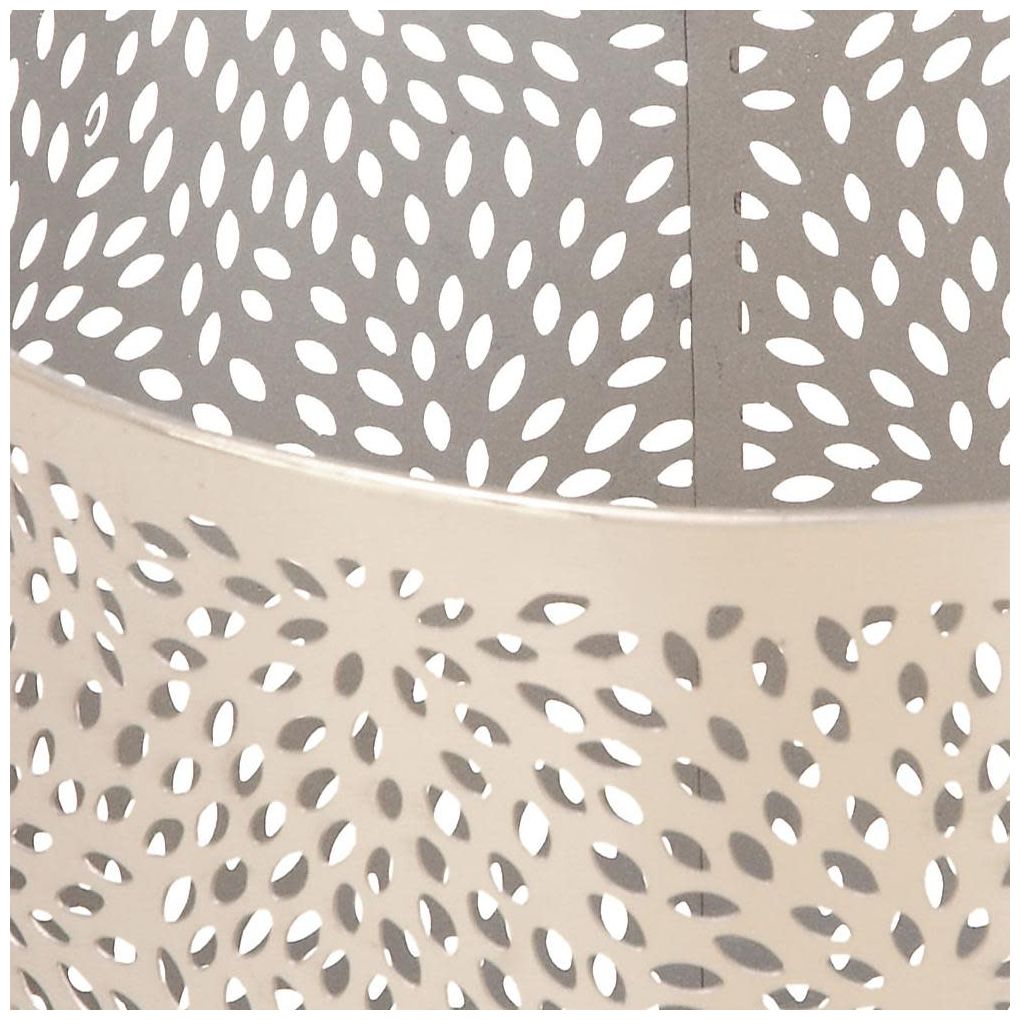 Image 6 Silver Metal Glam Small Waste Bin, 9" x 9" x 10" more views