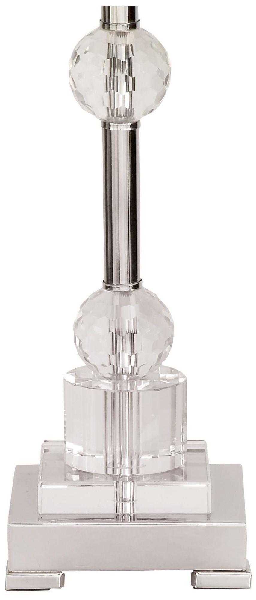 Image 3 Silver Metal Glam Table Lamp, 14" x 14" x 30" more views