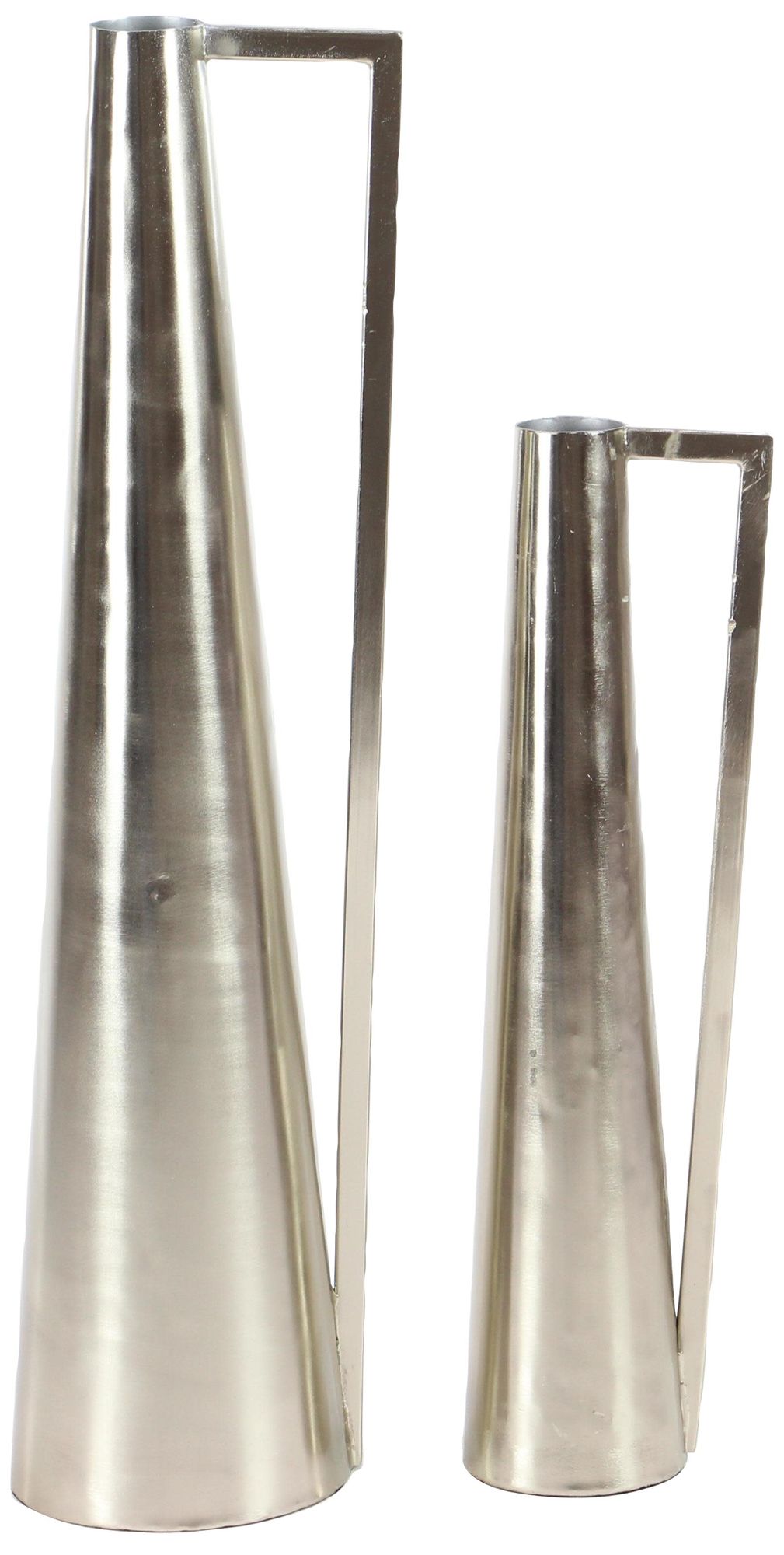 Image 2 Silver Metal Glam Vase, S/2 17", 22"H