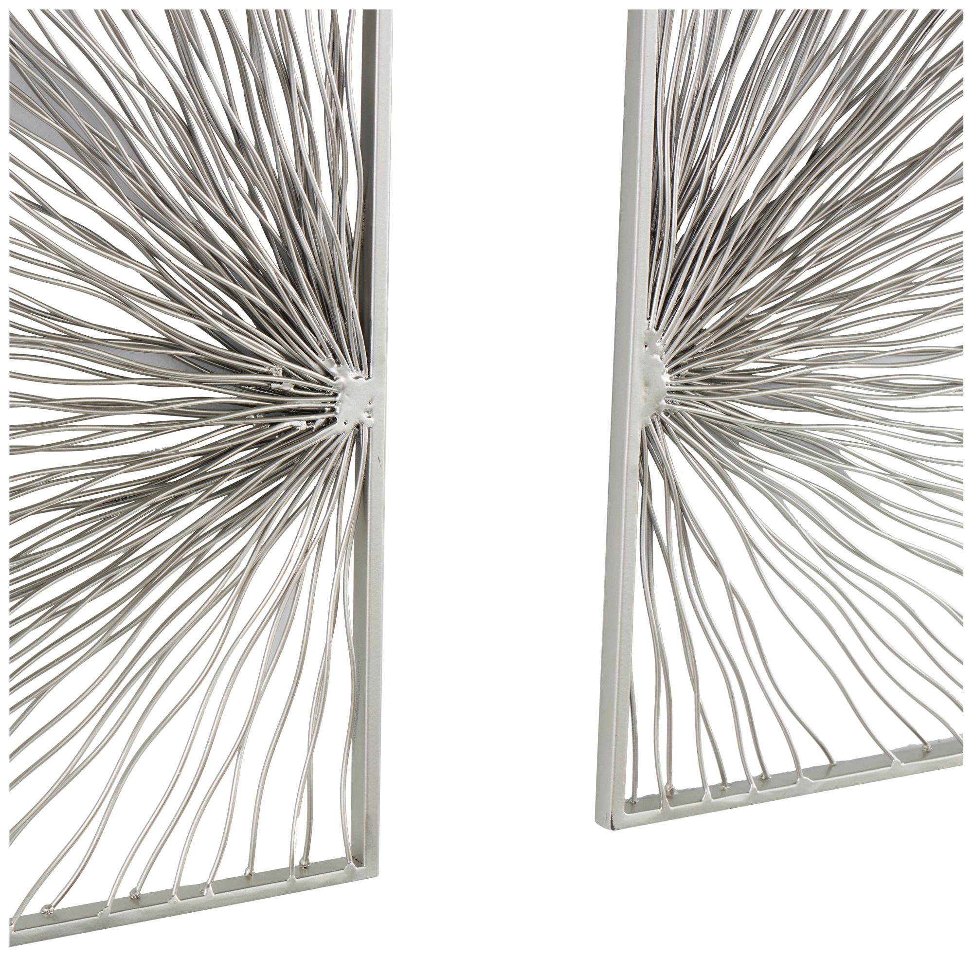 Image 3 Silver Metal Glam Wall Decor, S/2 22"W, 30"H more views