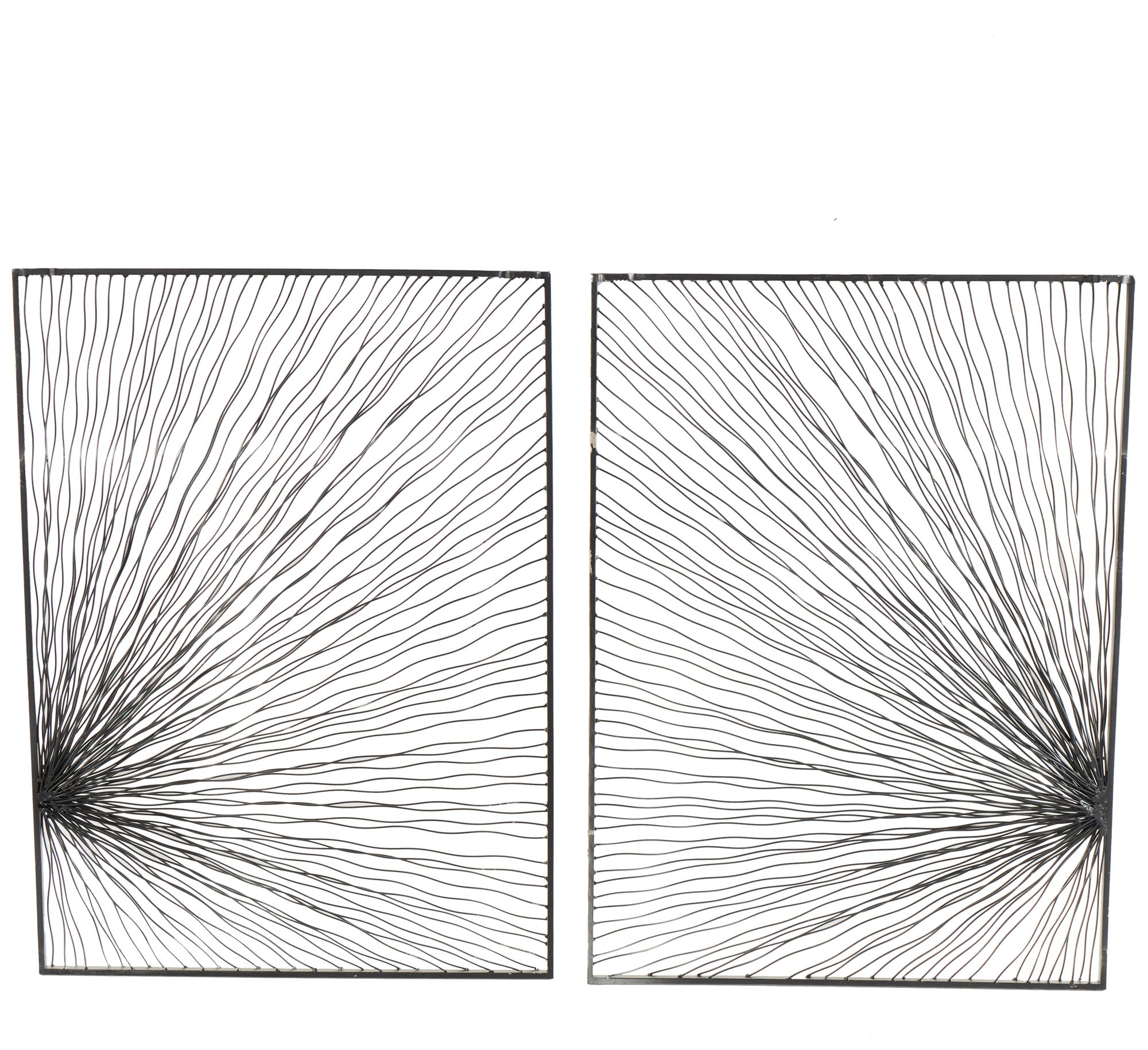 Image 5 Silver Metal Glam Wall Decor, S/2 22"W, 30"H more views