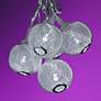 Silver Metal Mini Globes 10-Light LED String Party Lights