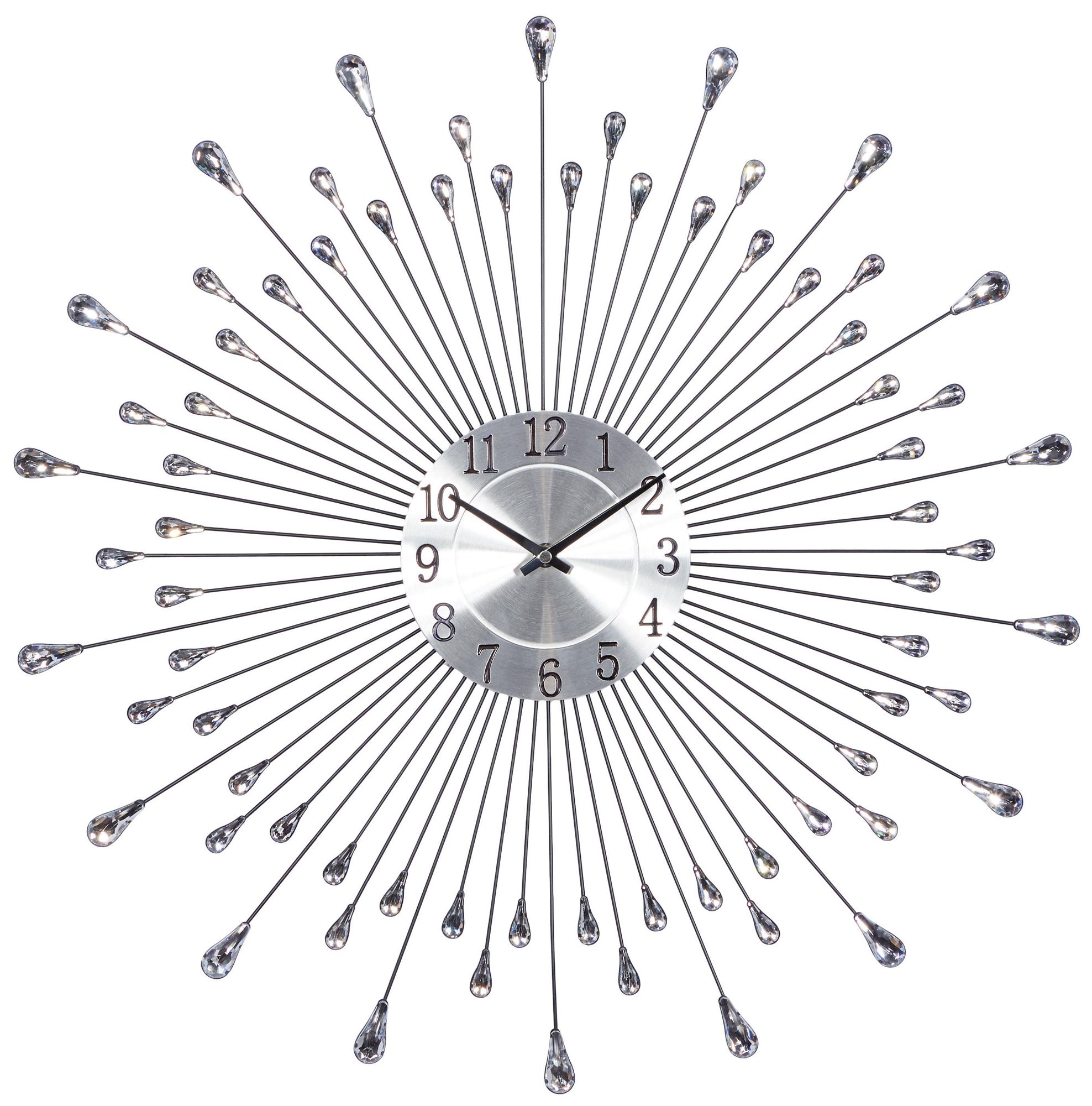 Thumbnail2 of Silver Metal Modern Wall Clock, 23" x 2" x 23"