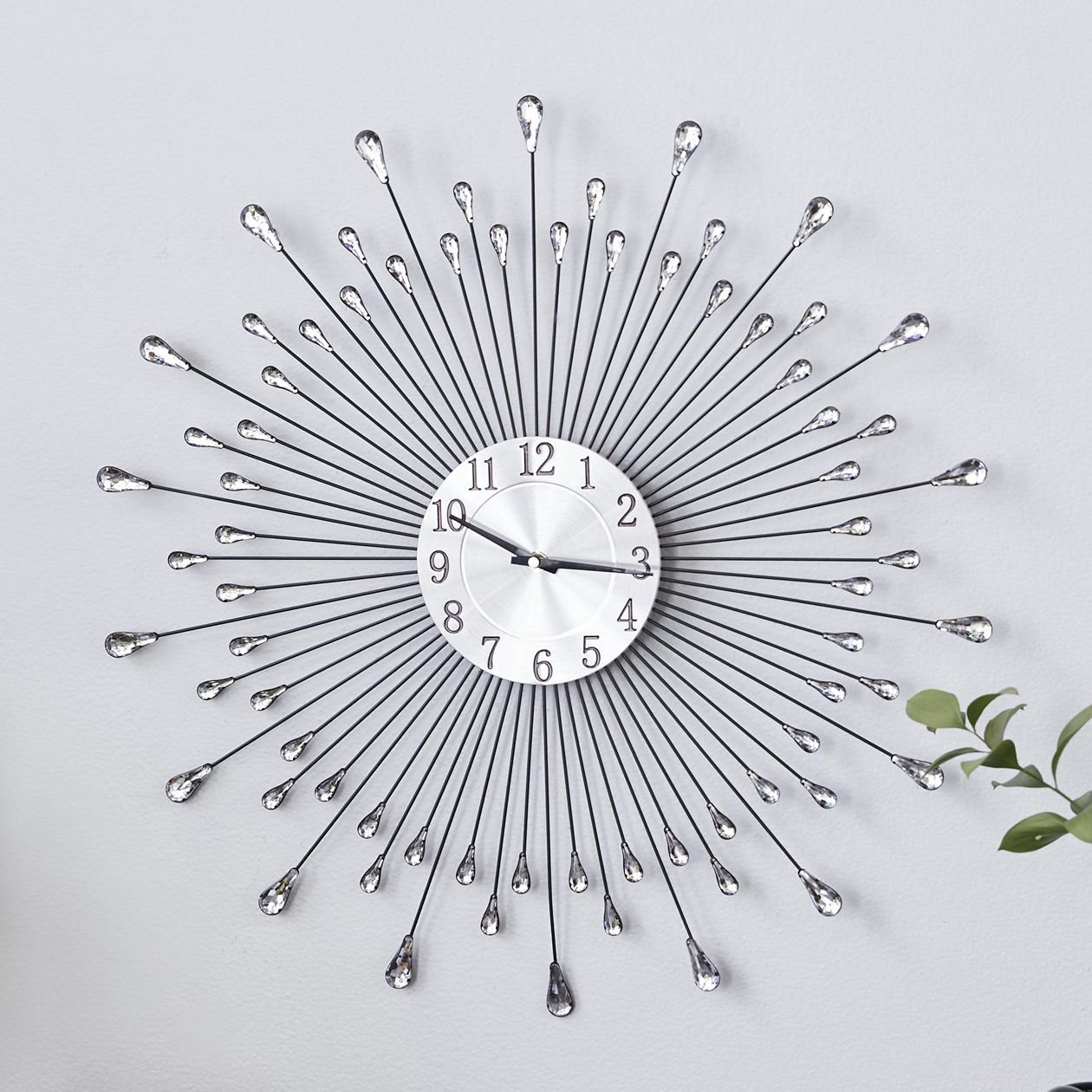 Thumbnail1 of Silver Metal Modern Wall Clock, 23" x 2" x 23"