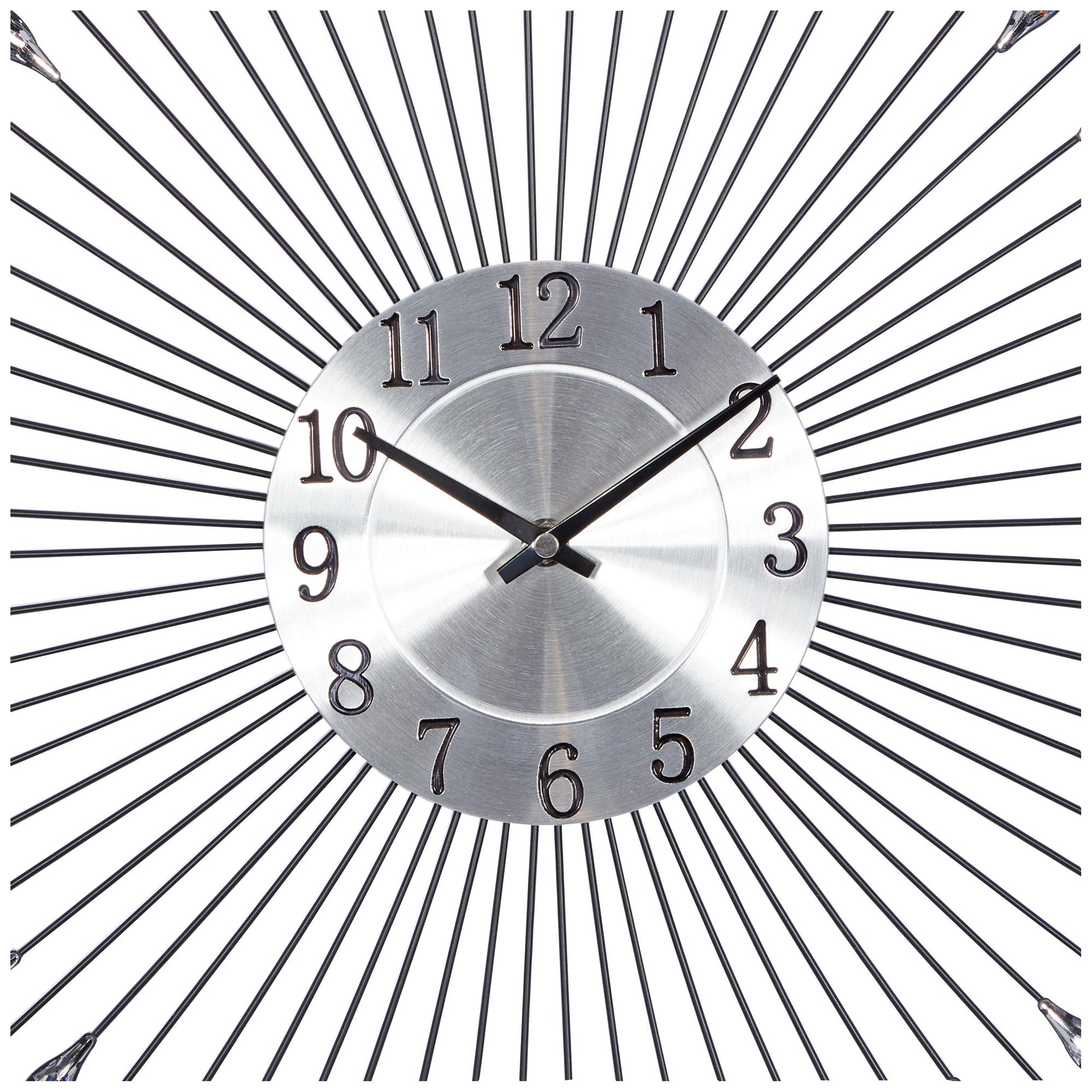 Thumbnail4 of Silver Metal Modern Wall Clock, 23" x 2" x 23" more views
