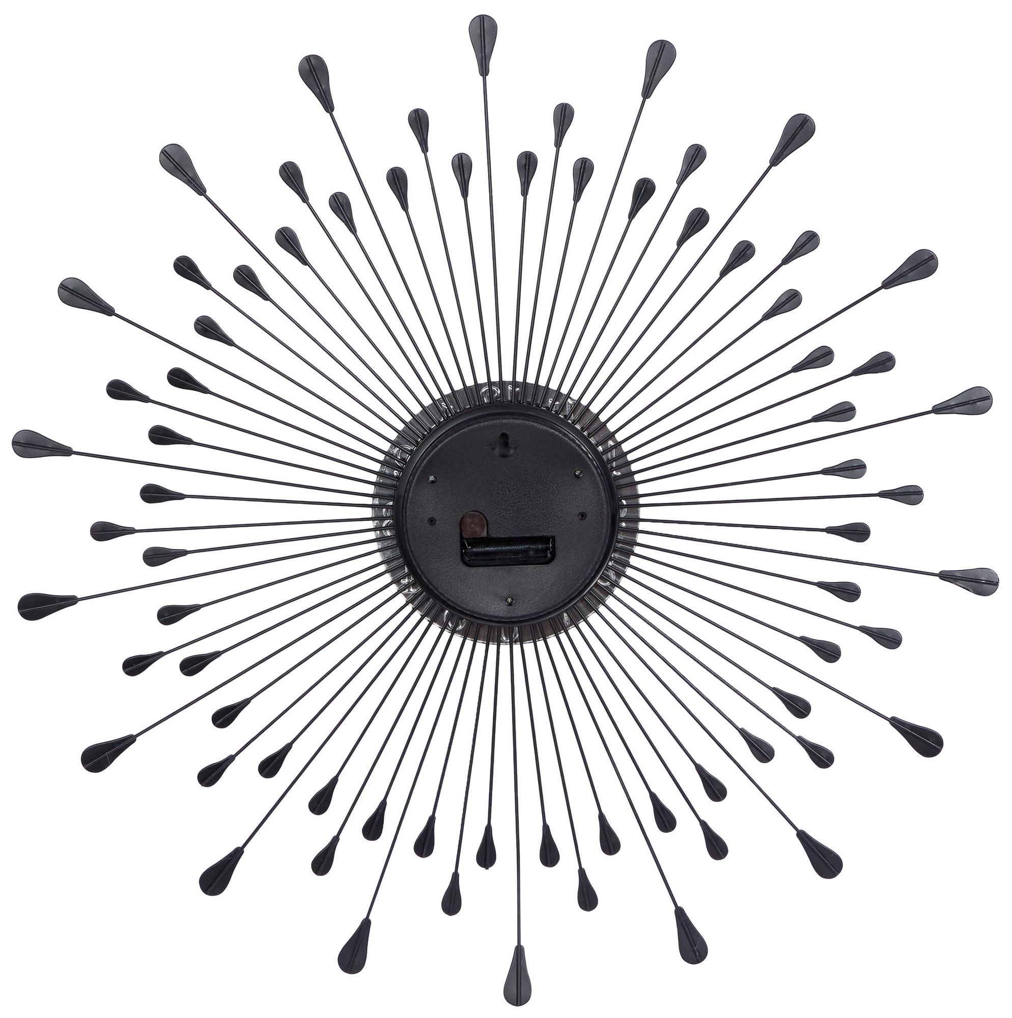 Silver Metal Modern Wall Clock, 23" x 2" x 23"