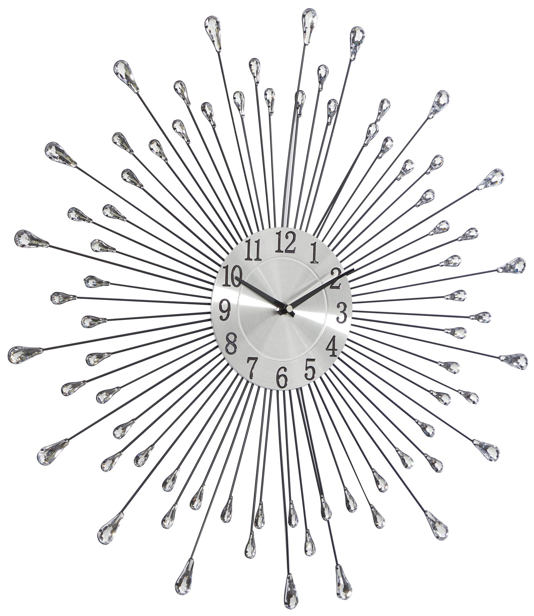 Silver Metal Modern Wall Clock, 23" x 2" x 23"