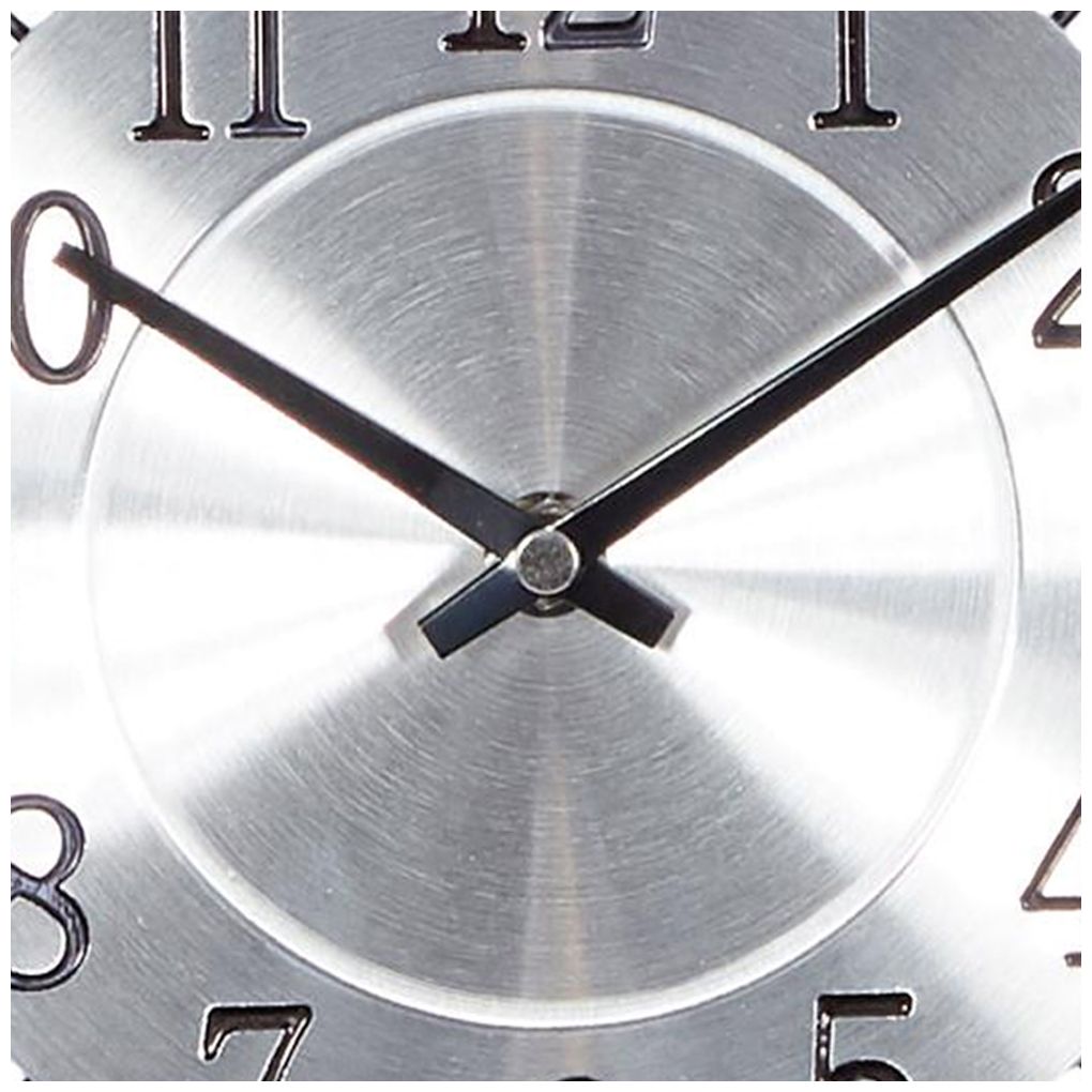 Silver Metal Modern Wall Clock, 23" x 2" x 23"