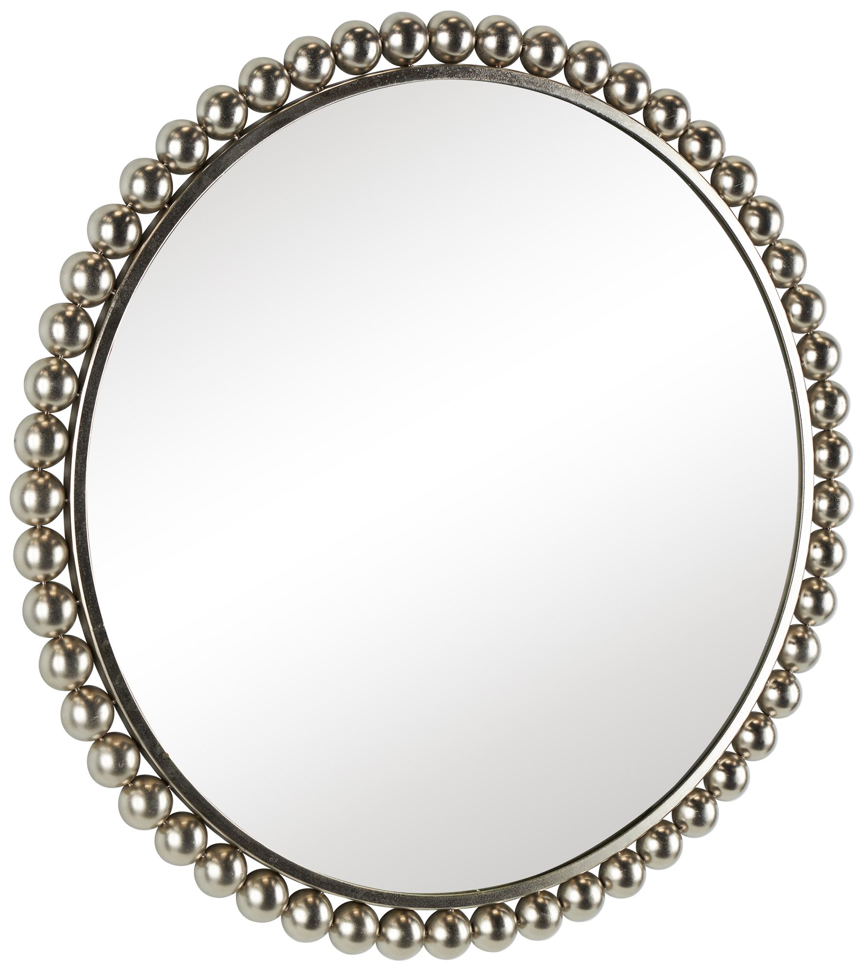 Image 6 Silver Metal Modern Wall Mirror, 36" x 1" x 36" more views