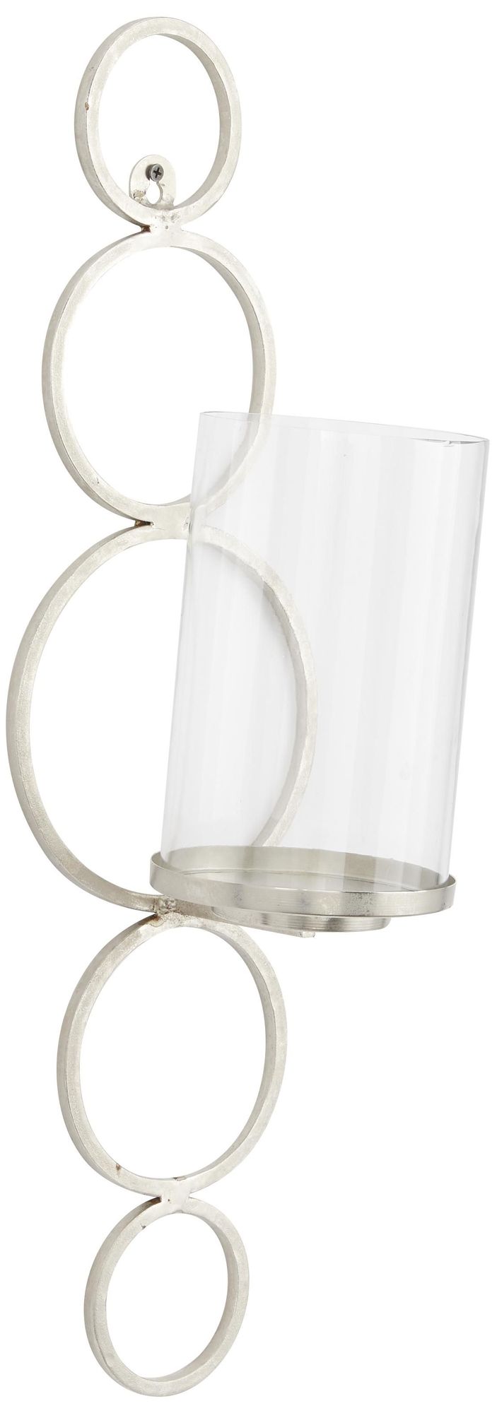 Image 5 Silver Metal Modern Wall Sconce, 7" x 7" x 25" more views