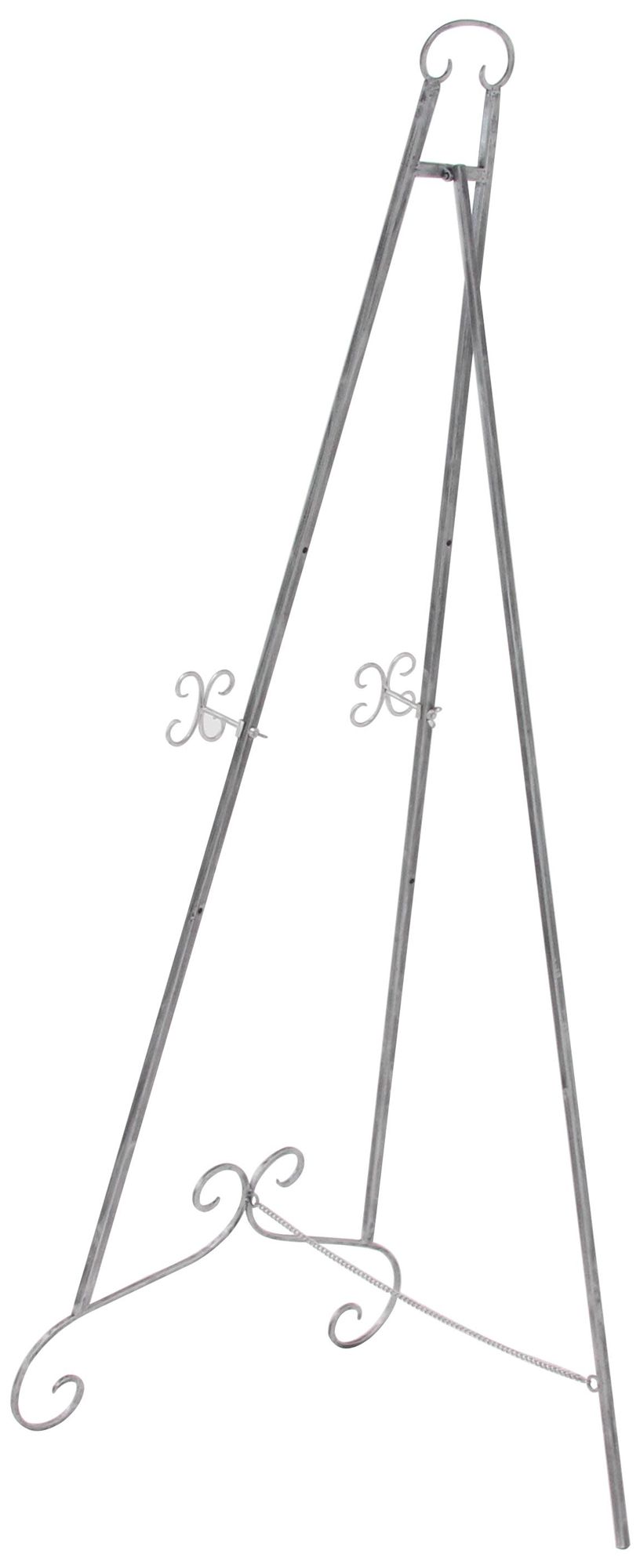 Image 3 Silver Metal Traditional Easel, 25" x 30" x 70" more views