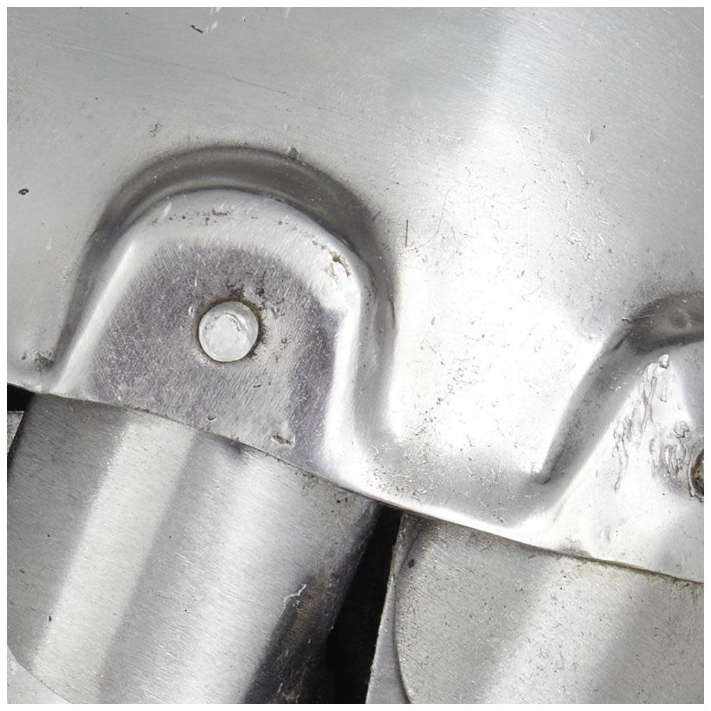 Silver Metal Vintage Armor Gloves, S/2 14"W, 7"H