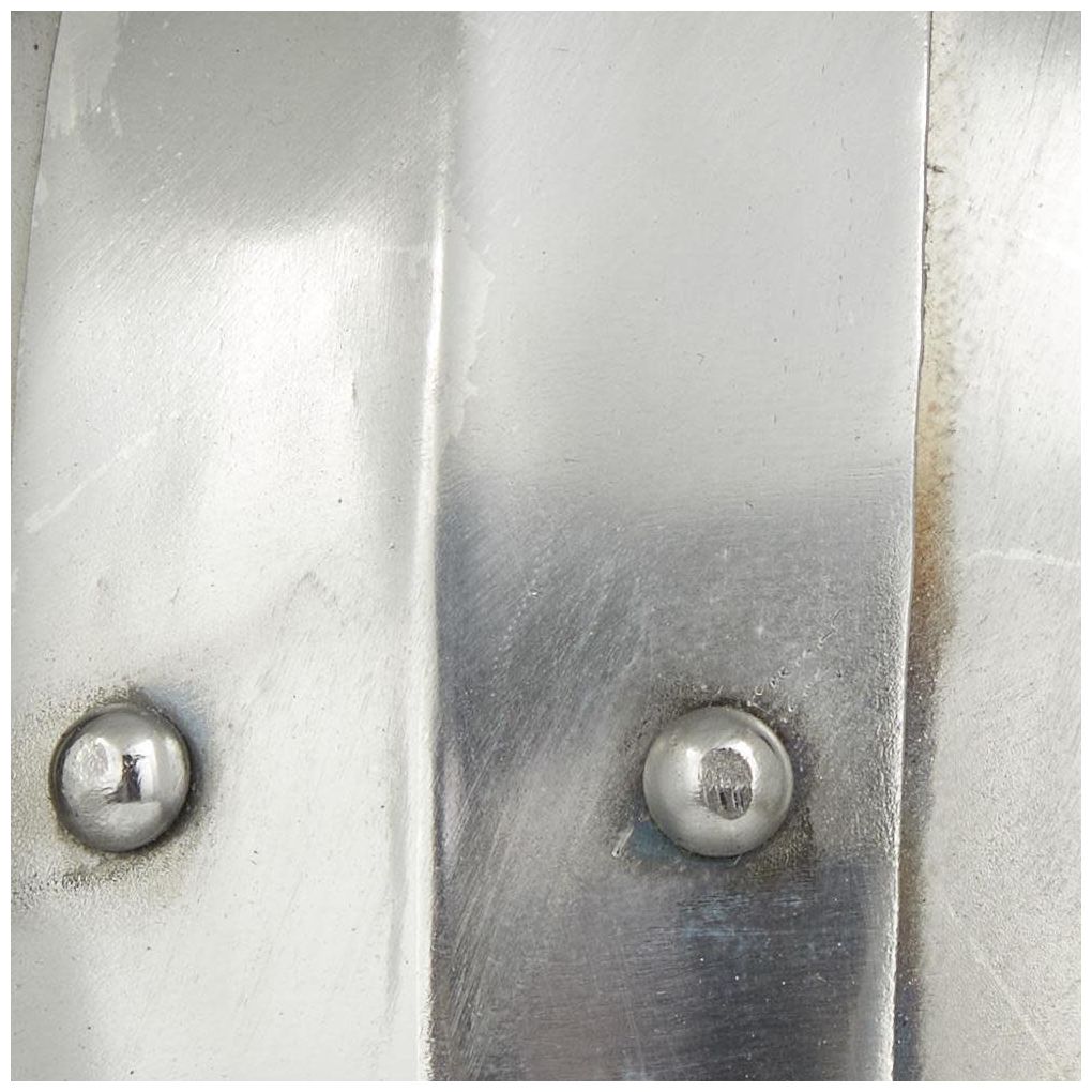 Silver Metal Vintage Helmet, 9" x 10" x 18"