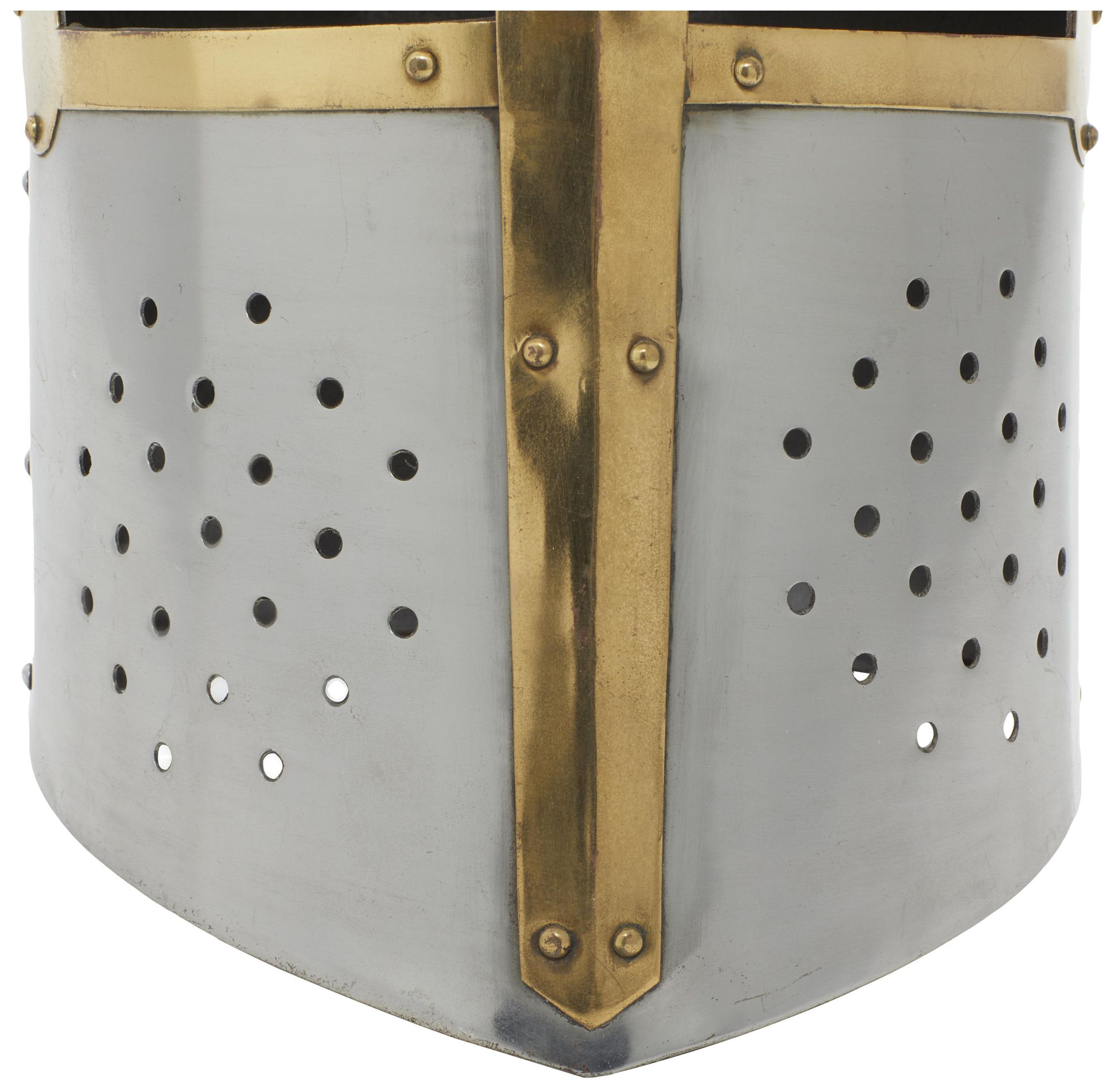 Image 3 Silver Metal Vintage Helmet, 9" x 9" x 13" more views