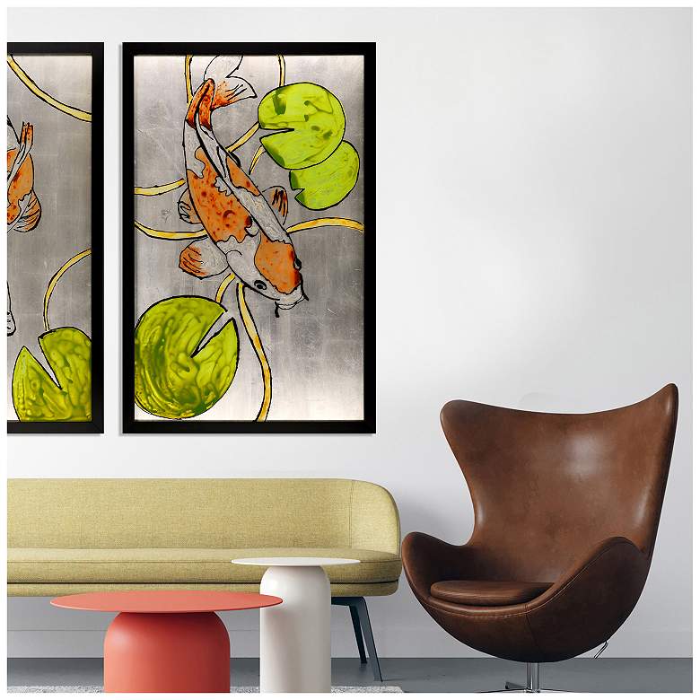 Image 4 Silver Pond II 32"W x 50"H Framed Art more views