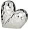 Silver Porcelain Ceramic Glam Sculpture, 12" x 6" x 11"
