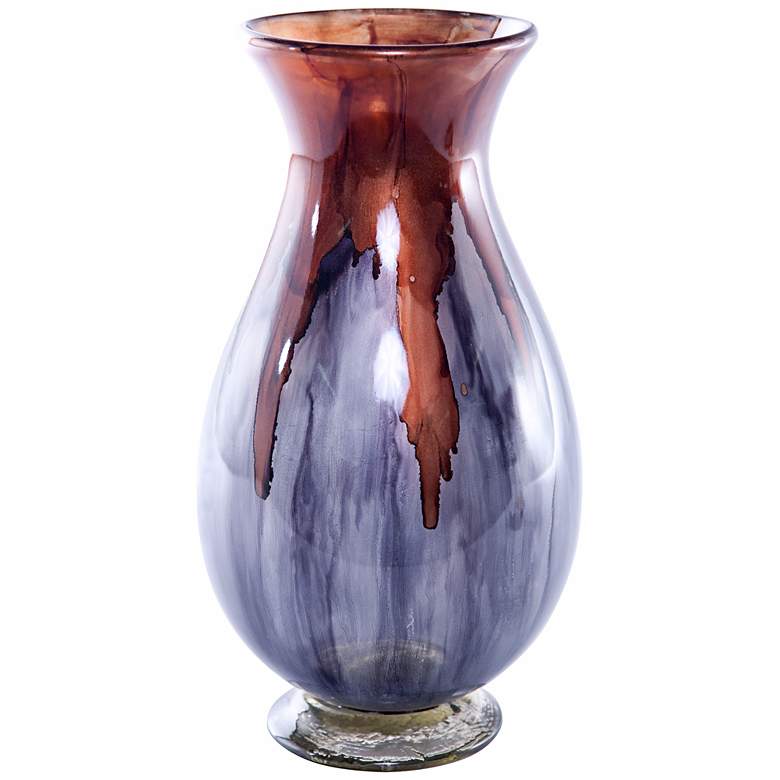 Image 1 Silver Rave Hand-Blown Glass 18 inch High Hurricane