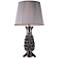 Silver Roses Table Lamp