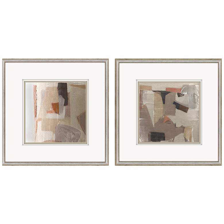 Image 1 Silver Shadows II 27"W x 27"H Framed Art Set of 2