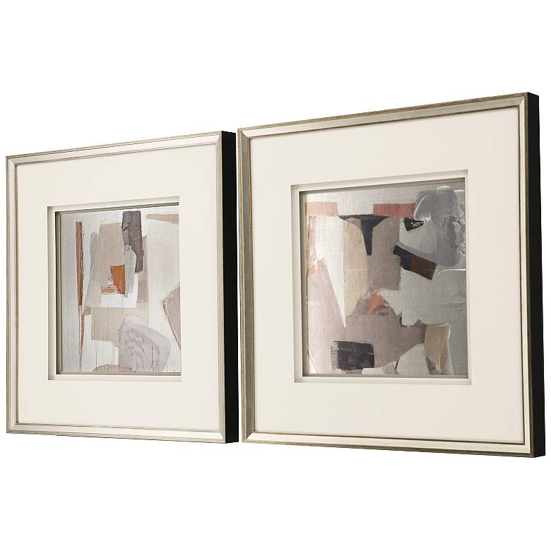 Image 2 Silver Shadows II 27"W x 27"H Framed Art Set of 2 more views