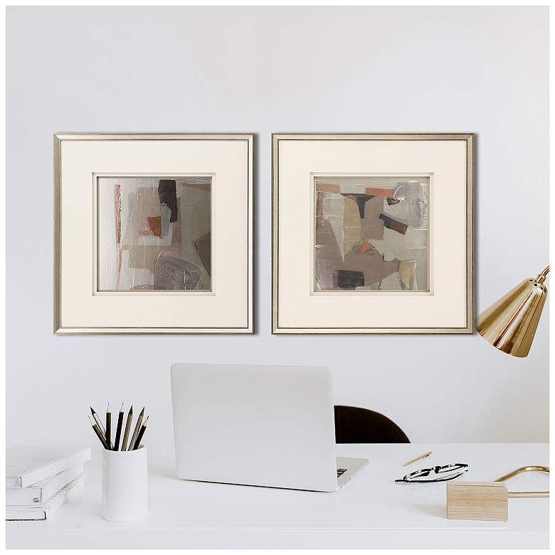 Image 4 Silver Shadows II 27"W x 27"H Framed Art Set of 2 more views
