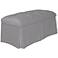 Silver Skirted Shantung Faux Silk Upholstered Storage Bench