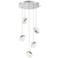 Silver Slice 16 1/2" Wide Chrome LED Multi Light Pendant