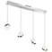 Silver Slice 39" Wide Chrome LED Linear Multi Light Pendant