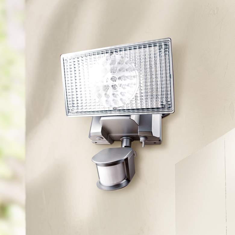 Image 1 Silver Solar 150 LED Outdoor Security Flood Light