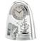 Silver Space in Motion 9 1/2" High Chrome Table Clock