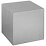 Silver Stainless Steel 19 1/2" Square Modern Cube Side Table